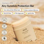 Abib Airy Sunstick SPF 50, lightweight Korean sunscreen stick for daily sun protection