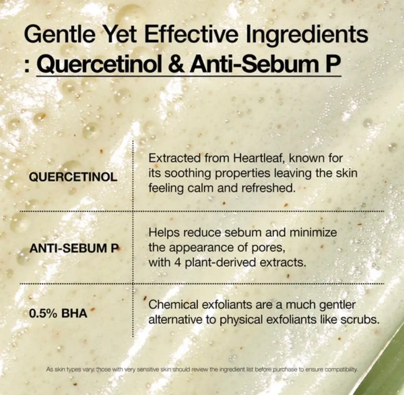Anua Heartleaf Quercetinol Cleansing Foam, Korean facial cleanser for pores and blemishes