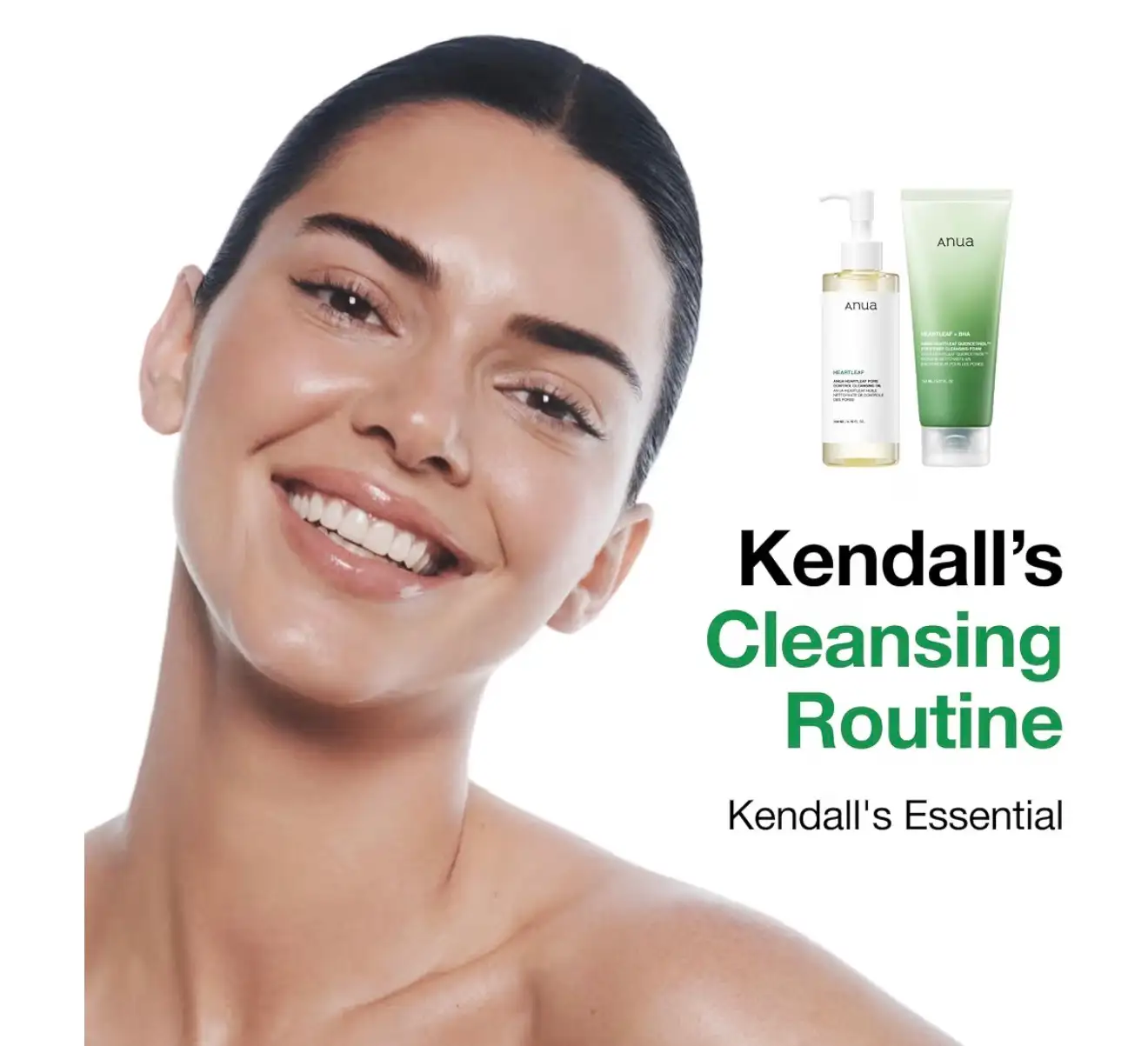 Anua Heartleaf Quercetinol Cleansing Foam, Korean facial cleanser for pores and blemishes