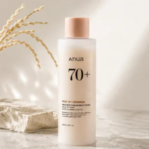 Anua Rice 70 Glow Milky Toner, hydrating Korean facial toner for dry and dull skin
