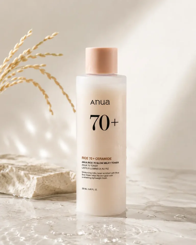 Anua Rice 70 Glow Milky Toner, hydrating Korean facial toner for dry and dull skin