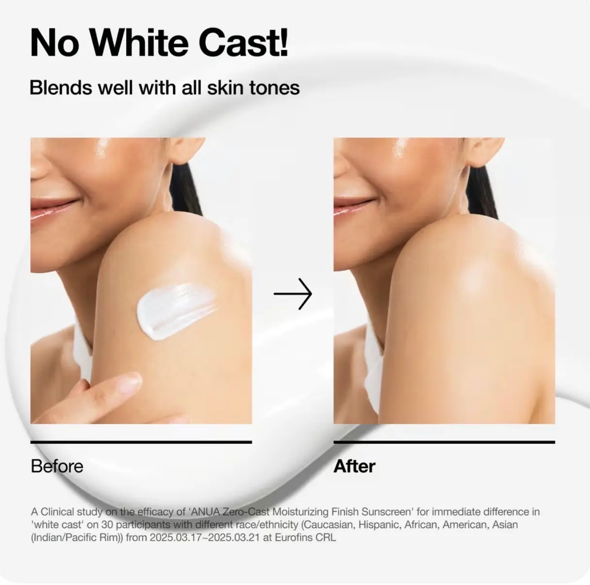 Anua Zero Cast Sunscreen SPF 50, moisturizing Korean facial sunscreen for daily protection