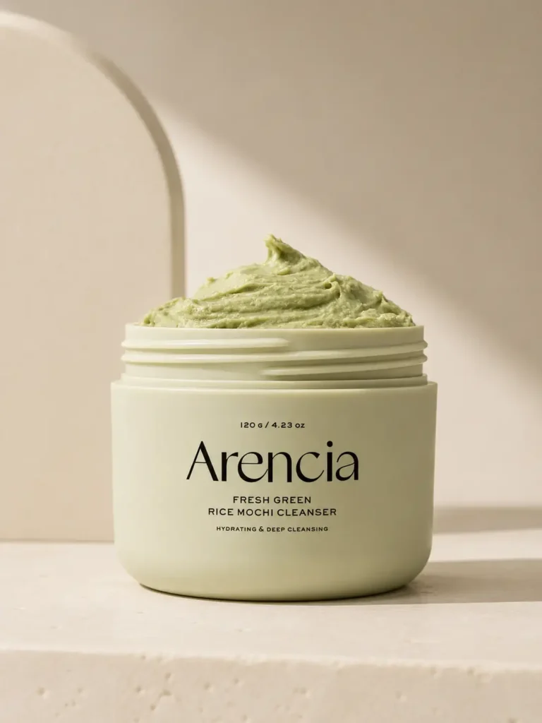 Arencia Rice Mochi Cleanser, gentle Korean facial cleanser for pores and excess oil