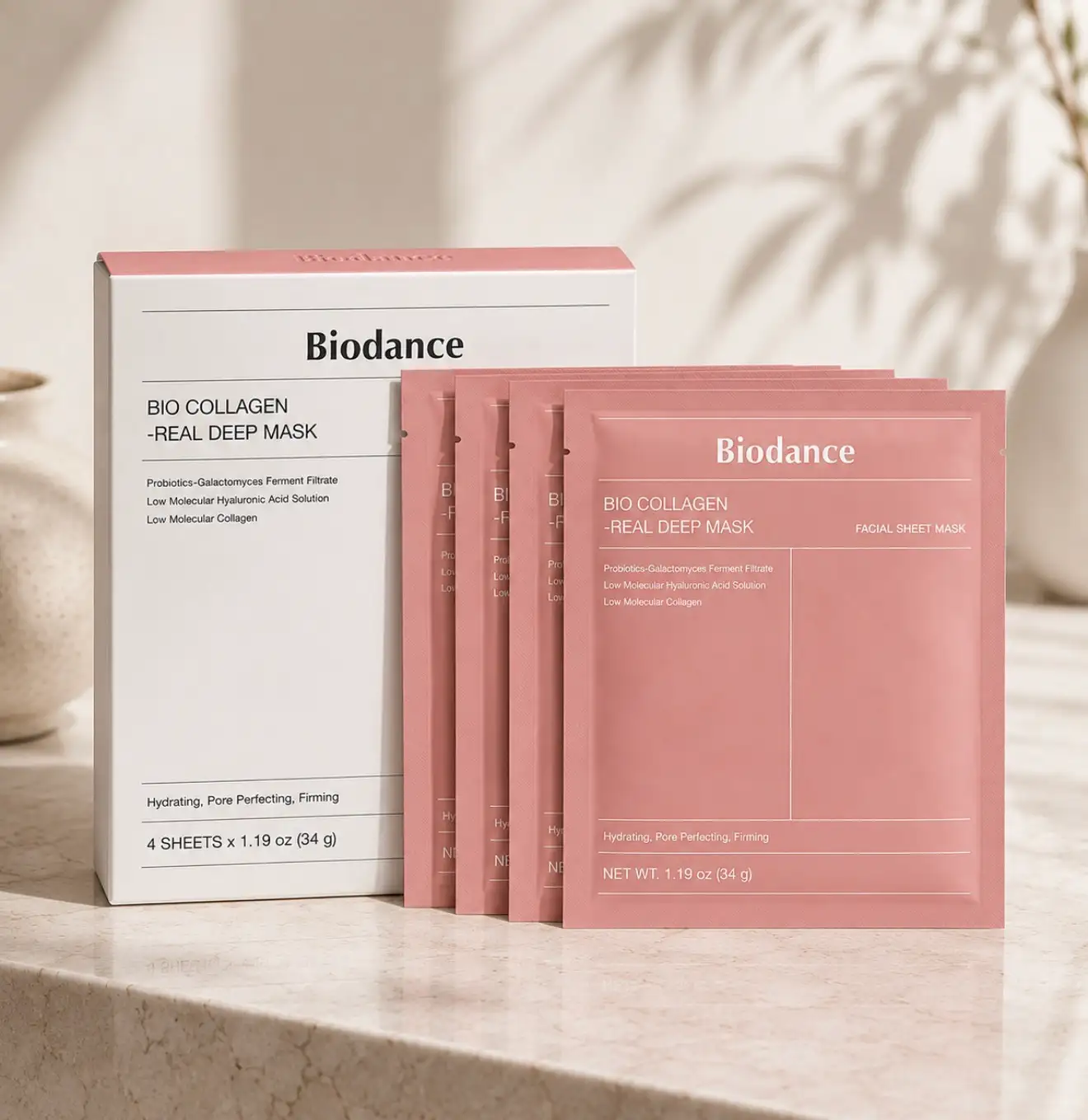 Biodance Bio-Collagen Real Deep Mask, firming Korean hydrogel face mask for dehydrated skin