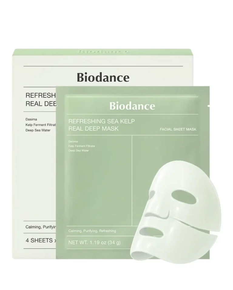 Biodance Sea Kelp Real Deep Mask, refreshing Korean hydrogel face mask for oily skin