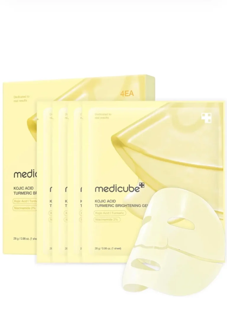 Medicube Kojic Acid Turmeric Gel Mask, brightening Korean face mask for dark spots