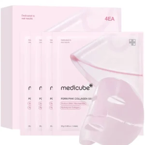 Medicube PDRN Pink Collagen Gel Mask, firming Korean face mask for dry and dull skin