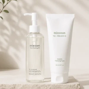 Mixsoon Double Cleansing Set, Korean skincare routine kit for a fresh and clear complexion