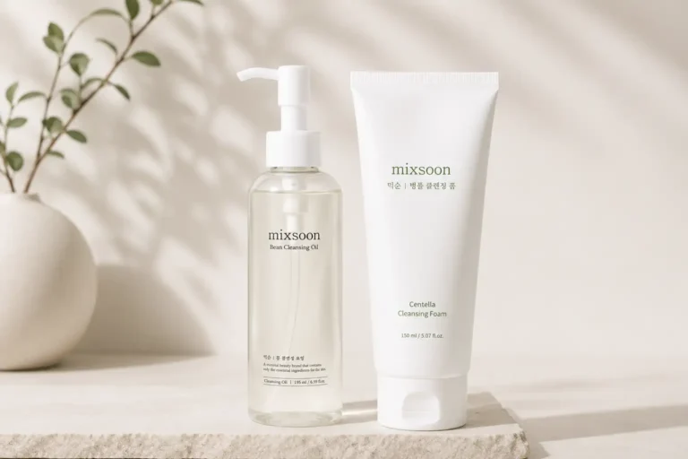 Mixsoon Double Cleansing Set, Korean skincare routine kit for a fresh and clear complexion